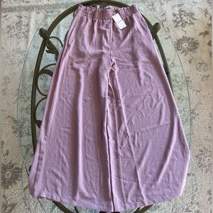 Boho style high waisted flowy pant